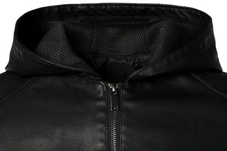 Fashion Motorcycle Leather Jackets Hooded Learher Jacket