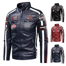 New Casual Motor Biker Painted Leather Jackets Coat