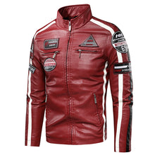 New Casual Motor Biker Painted Leather Jackets Coat