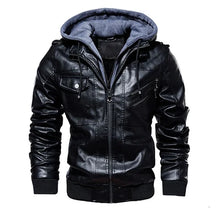 Autumn Winter Men's Warm PU Leather Jackets