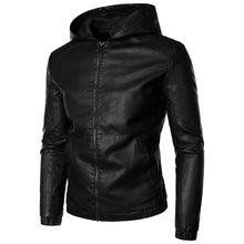 Fashion Motorcycle Leather Jackets Hooded Learher Jacket