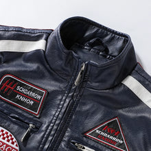 New Casual Motor Biker Painted Leather Jackets Coat