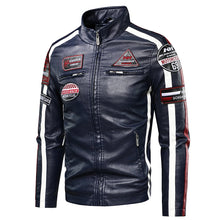 New Casual Motor Biker Painted Leather Jackets Coat