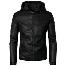 Fashion Motorcycle Leather Jackets Hooded Learher Jacket