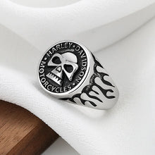 Retro Biker Skull Ring