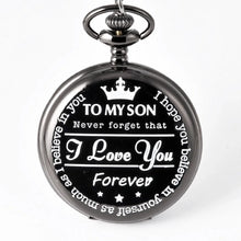 Vintage Boys Pocket Watch Round Roman Numeral Dial With Chain