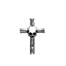 Gothic Stainless Steel Skull Cross Pendant