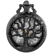 Tree of Life Pattern Sketch Ink Painting Dial Pocket Watch