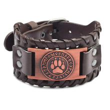Punk Men Wide Bangle Accessory Wolf Head Charm Bracelet