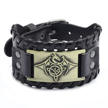 Punk Men Wide Bangle Accessory Wolf Head Charm Bracelet