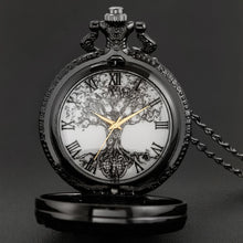Tree of Life Pattern Sketch Ink Painting Dial Pocket Watch