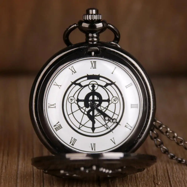 Retro Full Metal Alchemist Edward Elric Cosplay Quartz Pocket Watch