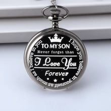 Vintage Boys Pocket Watch Round Roman Numeral Dial With Chain