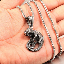 Gothic Stainless Steel Chameleon Pendant