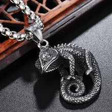 Gothic Stainless Steel Chameleon Pendant