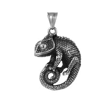 Gothic Stainless Steel Chameleon Pendant