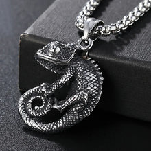 Gothic Stainless Steel Chameleon Pendant