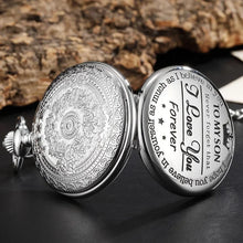 Vintage Boys Pocket Watch Round Roman Numeral Dial With Chain