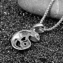 Gothic Stainless Steel Chameleon Pendant