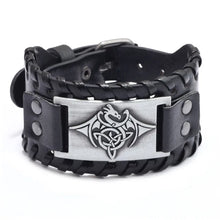 Punk Men Wide Bangle Accessory Wolf Head Charm Bracelet
