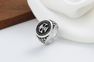 Retro Biker Skull Ring