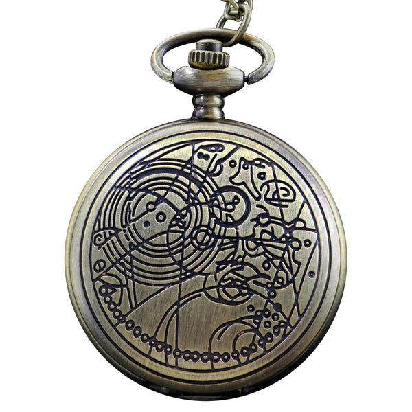Bronze Mysterious Gemstone Doctor Strange Quartz Pocket Watch