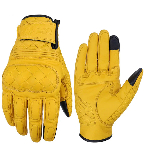 Vintage Leather Motorcycle Gloves